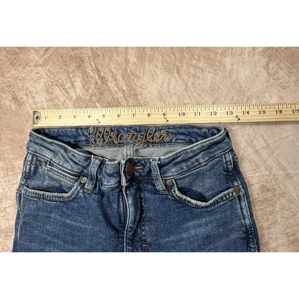 Women's Wranglers 25/30 Retro High Waist Flare Leg Denim Jeans - Picture 4 of 7